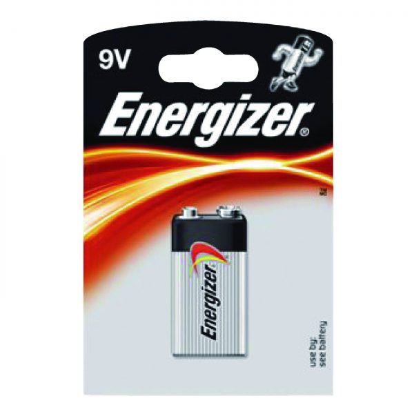 Pile 9 V type 6F22 (l'unité) Alcaline Energizer